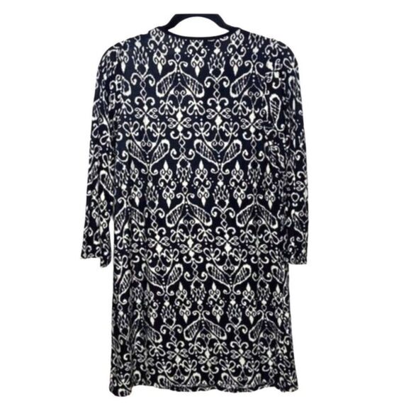 Athena Black Damask Tunic Scroll Cover Up Size Med - Picture 14 of 15